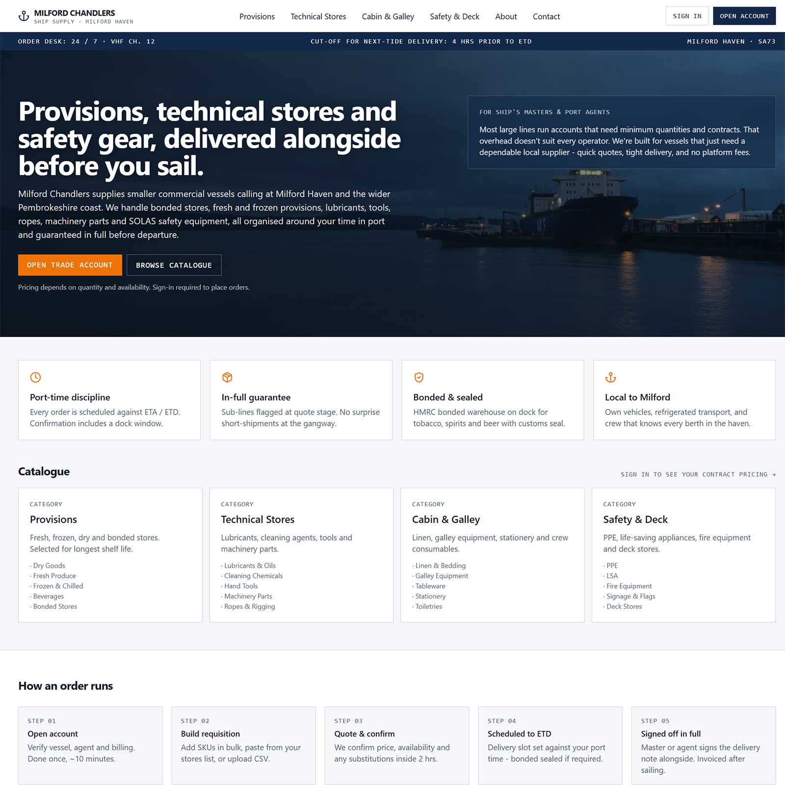 Milford Haven Chandlers screenshot